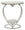 Tavolinetto Heart Argento Ø40x45,5 cm in Ferro e Marmo Argento e Bianco