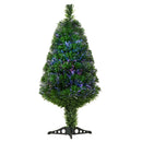 Albero di Natale Artificiale 90 cm 90 Rami in PVC e Fibra Ottica Verde 
