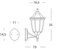 Lampada Applique Piccola in Alto Colore Grigio per Esterno Linea Olive Sovil