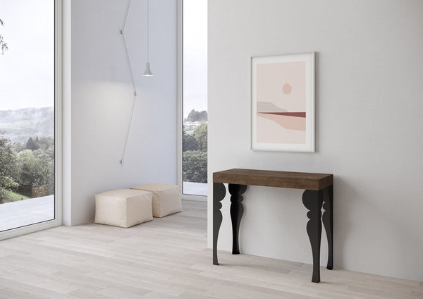 acquista Consolle Allungabile 90-300x40x77 cm in Nobilitato Marrone