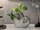 Vaso Heart Silver 19x9x18 cm in Resina Argento      