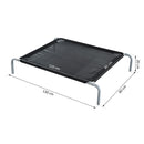 Brandina Portatile per Cani 110x80x20 cm Fino a 31,8Kg in Metallo e Tessuto a Rete Nero