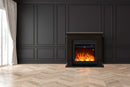 Camino Elettrico da Pavimento 107,2x95,2x24,5 cm Effetto Fiamma 1500W Sined Siena Wenge