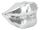 Vaso Mouth Lip Silver 23x8x12 cm in Resina Argento      