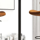 Tavolo da Cucina Alto Bar Ø60x102 cm per 2 Persone in MDF e Metallo Nero      