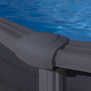 Piscina Ovale Fuori Terra 730x375xh132 cm in Acciaio e PVC Gre Capri
