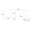 Divano Letto Clic Clac 180x89x78 cm in Poliestere Blu