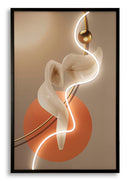 Stampa con LED su Tela Abstract 80x4x120 cm in Tela e Plastica e MDF Multicolor      