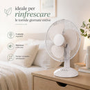 Ventilatore da Tavolo Autoportante Ø40cm Potenza 45W 3 Velocità Sabbia      