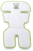 Copriseduta per Soggiolone Passeggino 73x34x1 cm in Bamboo Double Bianco