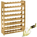 Cantinetta Scaffale Portabottiglie 67x25x100 cm 56 Bottiglie in Legno Chiaro      