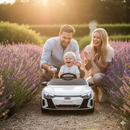 Macchina Elettrica per Bambini 12V Licenza Ufficiale Audi RS E-Tron GT con Telecomando Bianco