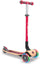 Monopattino 3 Ruote a LED Pieghevole 3 Altezze Max 50 Kg Globber Primo Foldable Wood Rosso