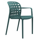 Sedia da Giardino Sharon 58x57,5x82,5 h cm in Polipropilene Petrolio