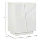 Mobile Multiuso 2 Ante 70x40x88 cm in Truciolato Bianco
