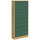 Scarpiera 4 Ante con Maniglia 63x24x150 cm Ripiani Doppia Profondità in MDF Quercia e Verde