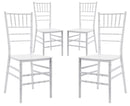 Set 4 Sedie 90,5x40x5x40 cm in Polipropilene Bianco