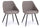 Set 2 Sedie 51x44x77 cm in Similpelle Tortora