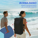 Tavola Sup Gonfiabile 305x89x15 cm con Sedile Pagaia e Accessori in Plastica ed EVA Blu Rosso Rosa      