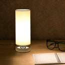 Lampada da Comodino Abat Jour con Paralume in Poliestere E27 Ø10,8x30 cm  Bianca