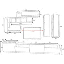 Parete attrezzata Domino 280 cm bianco ghisa