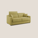 Divano Letto 3 Posti 191x100x98 cm in Tessuto Giallo