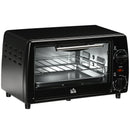 Fornetto Elettrico 10L 750W 36,5x26x22 cm Temperatura Regolabile e Timer Nero