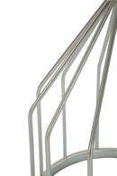 Tavolinetto Cup Ø37,5x58 cm in Ferro e Marmo Argento      