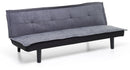 Divano Letto 3 Posti 184x75x68 cm in Tessuto Grigio