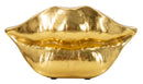 Vaso Mouth Lip 23x8x12 cm in Resina Oro      