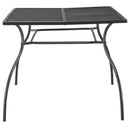 Tavolo da Giardino 150x90x73 cm in Acciaio Nero
