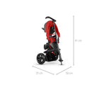 Triciclo a Spinta Pieghevole per Bambini con Maniglione Direzionabile Qplay Rito Star Rosso