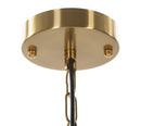 Lampadario Versailles 3 Luci Ø60x103 cm in Ferro e Vetro Nero      