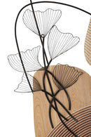 Pennello da Muro Tali 70x3x100 cm in Ferro e MDF Nero e Marrone      