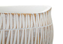 Cachepot Resina Stiky Ø26x20,5 cm in Resina Oro e Bianco      