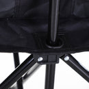 Panchina Pieghevole da Campeggio 6 Posti 306x48x82 cm  Flexi Nero