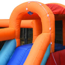 Castello Giostra Gonfiabile 370x270x185 cm con Scivolo Piscina e Pompa Multicolor