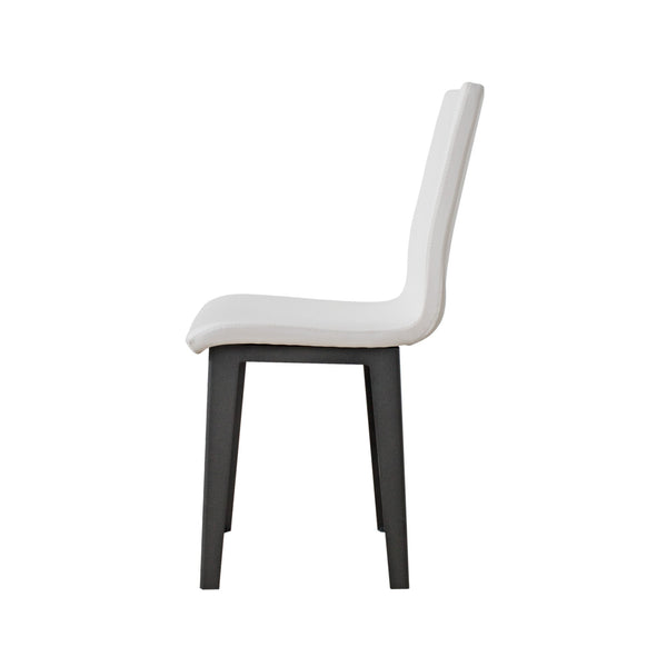 sconto Sedia 40/44x42x86 cm Armida gambe Antracite in Similpelle Bianco