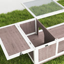 Casa per Tartarughe di Terra Terrario 91x60,5x32A cm con Pannello Apribile e 2 Spazi Separati in Legno di Abete Marrone Chiaro      