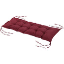 Cuscino per Panchina da Giardino 100x40 cm in Poliestere Rosso