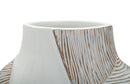 Vaso Resina Ho Chi Minh 27x11,5x31 cm in Resina Bianco effetto lavato      