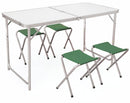 Tavolo Pieghevole da Giardino Picnic con 4 Sgabelli Soriani Pic-Wick Bianco