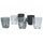 Set 6 Bicchieri Acqua Vis à Vis Stones in Vetro VdE Tivoli 1996 Grigio Trasparente Nero