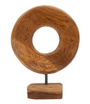 Scultura Dorat Cerchio 20x10x28 cm in Teak Riciclato         