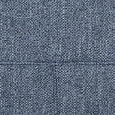 Divano Letto Singolo 180x80x81 cm in Tessuto Effetto Lino Azzurro e Nero