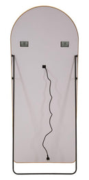 Specchio da Terra LED Hollywood Arco 70x6x170 cm in Alluminio e Specchio Oro      