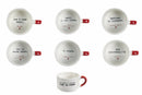Set 6 Tazzine 90 ml in Porcellana Villa d'Este Home Tivoli Caffeomanzia Love Cynical Mood