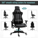 Sedia da Gaming Ergonomica 72x54x126-136 cm in PVC  Nera e Bianco