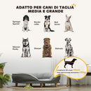 Cuccia Divano per Cani Taglia Media Grande fino 25kg 90x78x25cm Sfoderabile Grigio