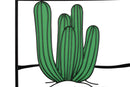 Pannello da Muro Cactus 60x1,3x33 cm in Ferro Multicolor      